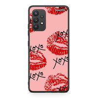 Thumbnail for Samsung A32 4G XOXO Lips θήκη από τη Smartfits με σχέδιο στο πίσω μέρος και μαύρο περίβλημα | Smartphone case with colorful back and black bezels by Smartfits