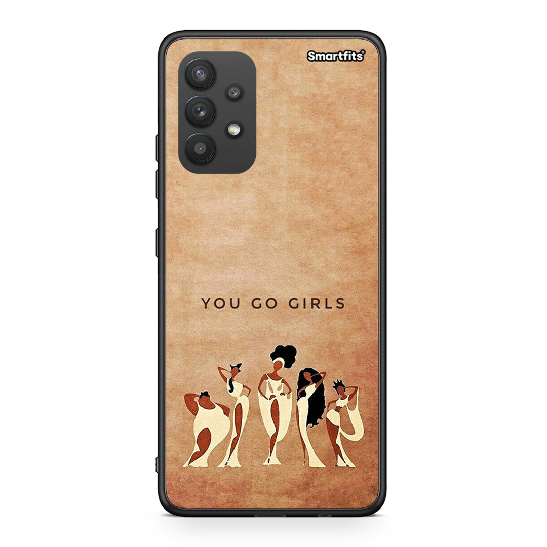Samsung A32 4G You Go Girl θήκη από τη Smartfits με σχέδιο στο πίσω μέρος και μαύρο περίβλημα | Smartphone case with colorful back and black bezels by Smartfits