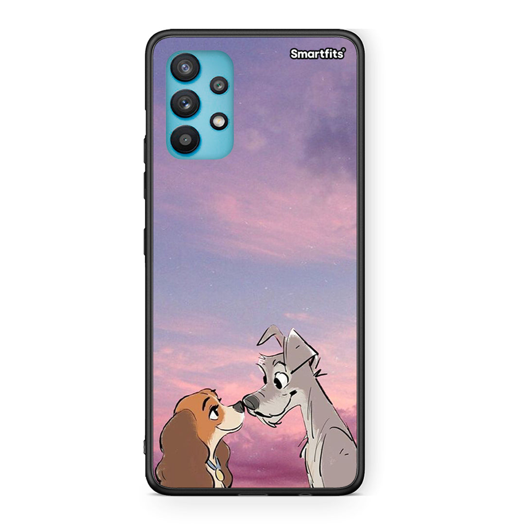 Samsung Galaxy A32 5G  Lady And Tramp θήκη από τη Smartfits με σχέδιο στο πίσω μέρος και μαύρο περίβλημα | Smartphone case with colorful back and black bezels by Smartfits