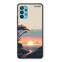 Thumbnail for Samsung Galaxy A32 5G Pixel Sunset Θήκη από τη Smartfits με σχέδιο στο πίσω μέρος και μαύρο περίβλημα | Smartphone case with colorful back and black bezels by Smartfits