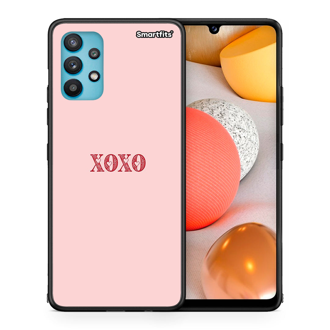 Θήκη Samsung Galaxy A32 5G  XOXO Love από τη Smartfits με σχέδιο στο πίσω μέρος και μαύρο περίβλημα | Samsung Galaxy A32 5G  XOXO Love case with colorful back and black bezels