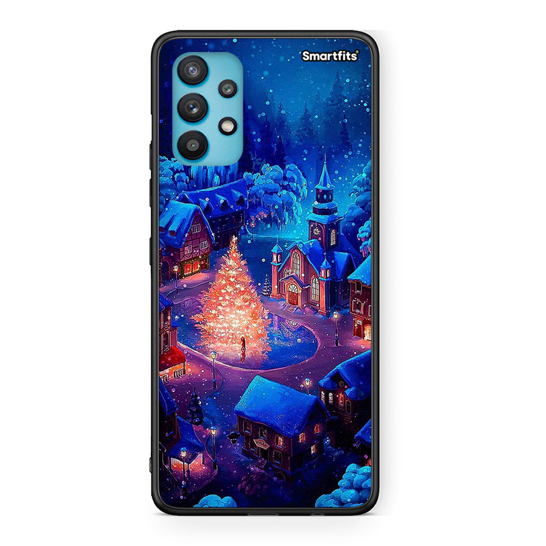 Samsung Galaxy A32 5G Xmas Village θήκη από τη Smartfits με σχέδιο στο πίσω μέρος και μαύρο περίβλημα | Smartphone case with colorful back and black bezels by Smartfits