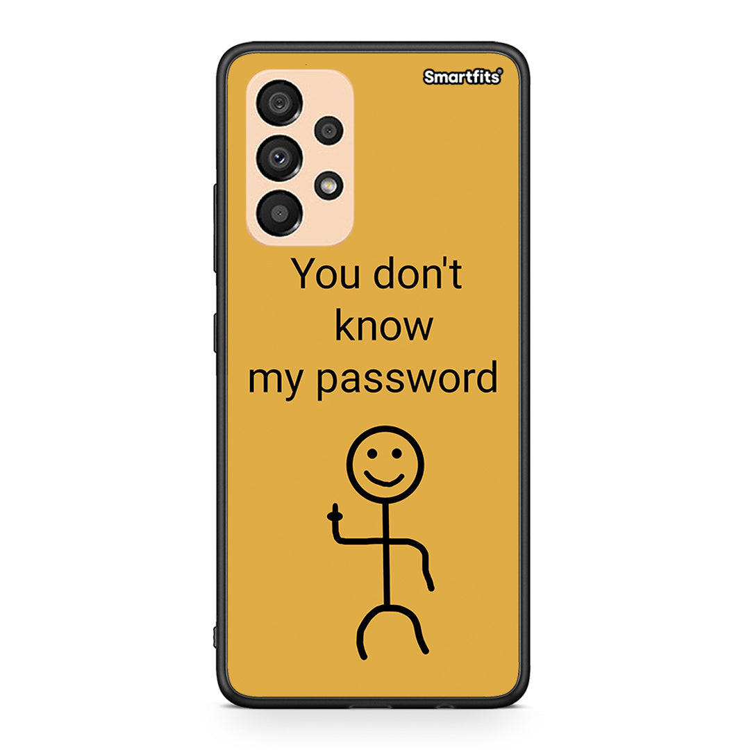 Samsung A33 5G My Password Θήκη από τη Smartfits με σχέδιο στο πίσω μέρος και μαύρο περίβλημα | Smartphone case with colorful back and black bezels by Smartfits