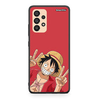 Thumbnail for Samsung A33 5G Pirate Luffy Θήκη από τη Smartfits με σχέδιο στο πίσω μέρος και μαύρο περίβλημα | Smartphone case with colorful back and black bezels by Smartfits