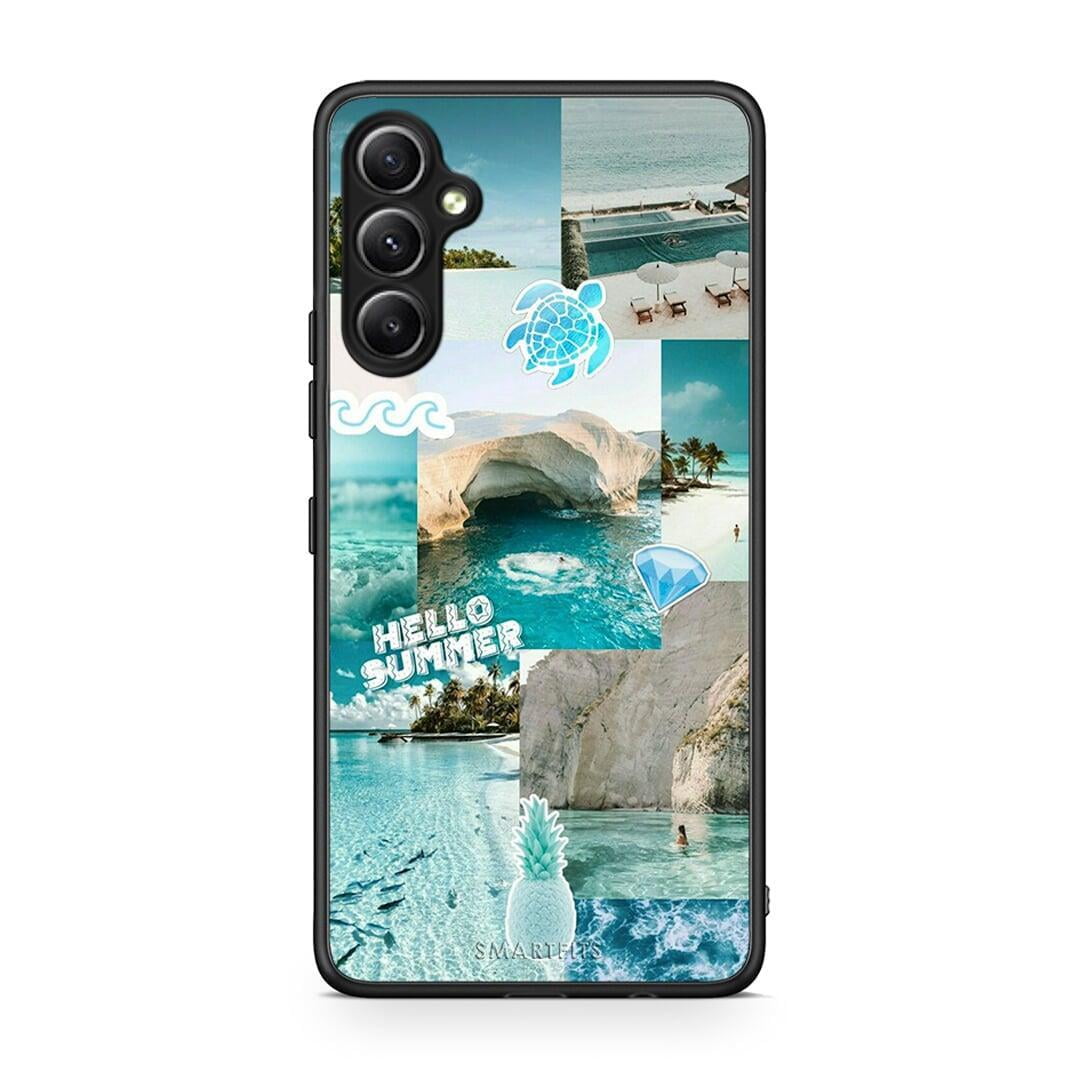 Θήκη Samsung Galaxy A34 Aesthetic Summer από τη Smartfits με σχέδιο στο πίσω μέρος και μαύρο περίβλημα | Samsung Galaxy A34 Aesthetic Summer Case with Colorful Back and Black Bezels