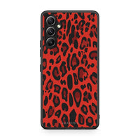 Thumbnail for Θήκη Samsung Galaxy A34 Animal Red Leopard από τη Smartfits με σχέδιο στο πίσω μέρος και μαύρο περίβλημα | Samsung Galaxy A34 Animal Red Leopard Case with Colorful Back and Black Bezels