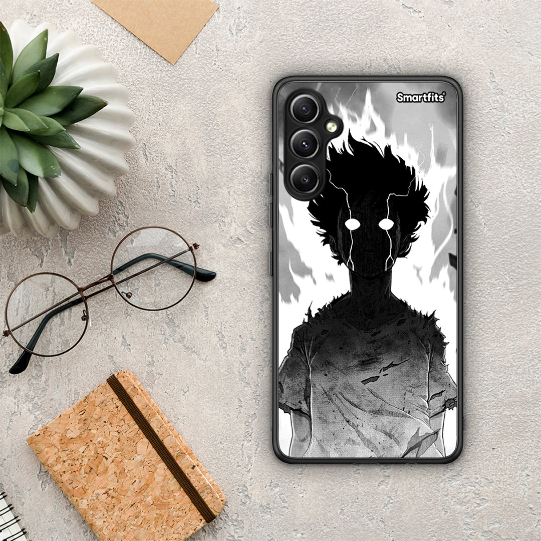 Θήκη Samsung Galaxy A34 Anime Boy από τη Smartfits με σχέδιο στο πίσω μέρος και μαύρο περίβλημα | Samsung Galaxy A34 Anime Boy Case with Colorful Back and Black Bezels