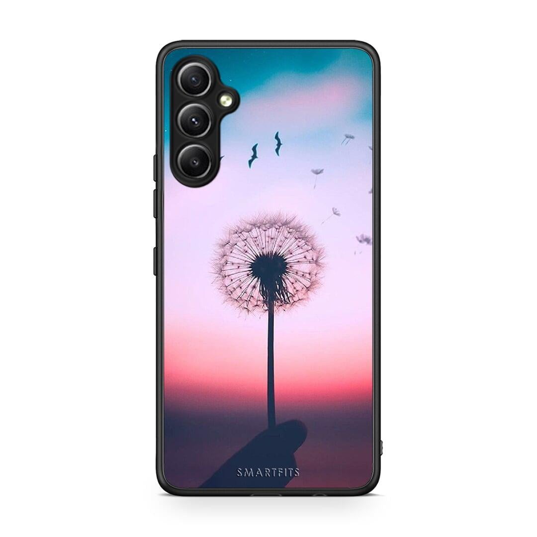 Θήκη Samsung Galaxy A34 Boho Wish από τη Smartfits με σχέδιο στο πίσω μέρος και μαύρο περίβλημα | Samsung Galaxy A34 Boho Wish Case with Colorful Back and Black Bezels