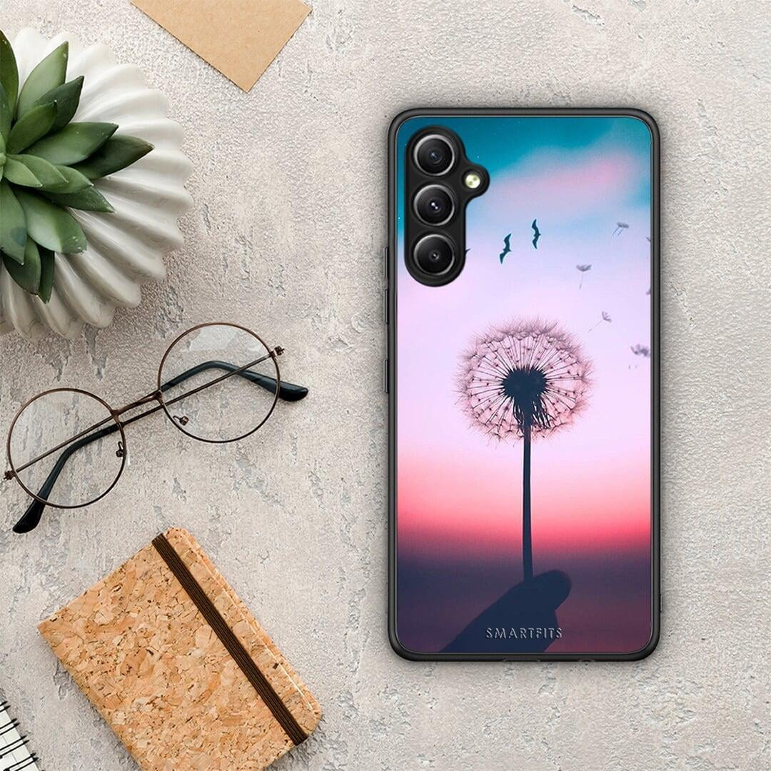 Θήκη Samsung Galaxy A34 Boho Wish από τη Smartfits με σχέδιο στο πίσω μέρος και μαύρο περίβλημα | Samsung Galaxy A34 Boho Wish Case with Colorful Back and Black Bezels