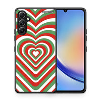 Thumbnail for Θήκη Samsung Galaxy A34 Christmas Hearts από τη Smartfits με σχέδιο στο πίσω μέρος και μαύρο περίβλημα | Samsung Galaxy A34 Christmas Hearts Case with Colorful Back and Black Bezels