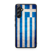 Thumbnail for Θήκη Samsung Galaxy A34 Flag Greek από τη Smartfits με σχέδιο στο πίσω μέρος και μαύρο περίβλημα | Samsung Galaxy A34 Flag Greek Case with Colorful Back and Black Bezels