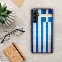 Thumbnail for Θήκη Samsung Galaxy A34 Flag Greek από τη Smartfits με σχέδιο στο πίσω μέρος και μαύρο περίβλημα | Samsung Galaxy A34 Flag Greek Case with Colorful Back and Black Bezels