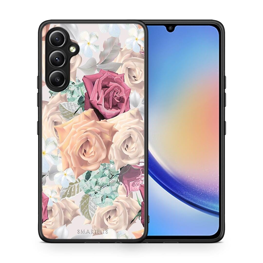 Θήκη Samsung Galaxy A34 Floral Bouquet από τη Smartfits με σχέδιο στο πίσω μέρος και μαύρο περίβλημα | Samsung Galaxy A34 Floral Bouquet Case with Colorful Back and Black Bezels