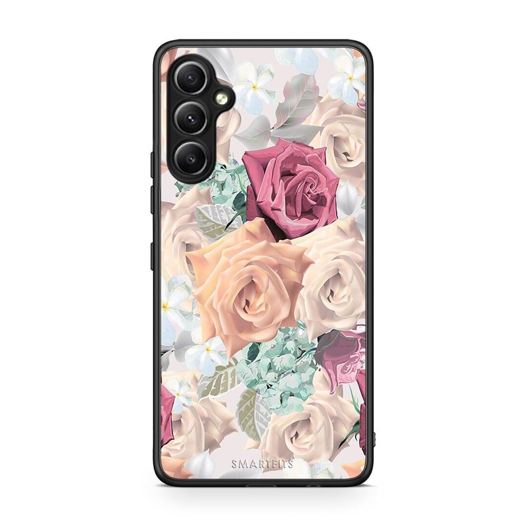 Θήκη Samsung Galaxy A34 Floral Bouquet από τη Smartfits με σχέδιο στο πίσω μέρος και μαύρο περίβλημα | Samsung Galaxy A34 Floral Bouquet Case with Colorful Back and Black Bezels