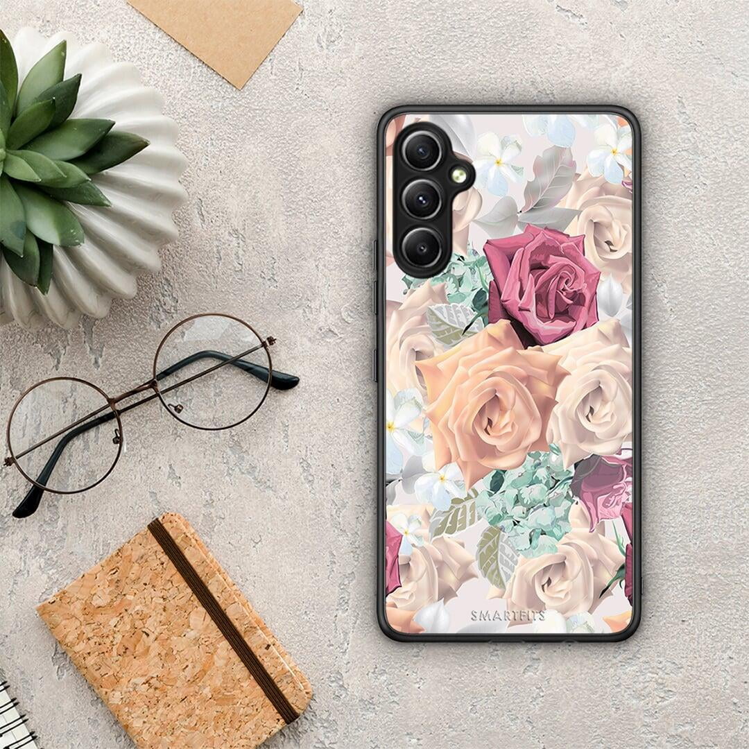 Θήκη Samsung Galaxy A34 Floral Bouquet από τη Smartfits με σχέδιο στο πίσω μέρος και μαύρο περίβλημα | Samsung Galaxy A34 Floral Bouquet Case with Colorful Back and Black Bezels