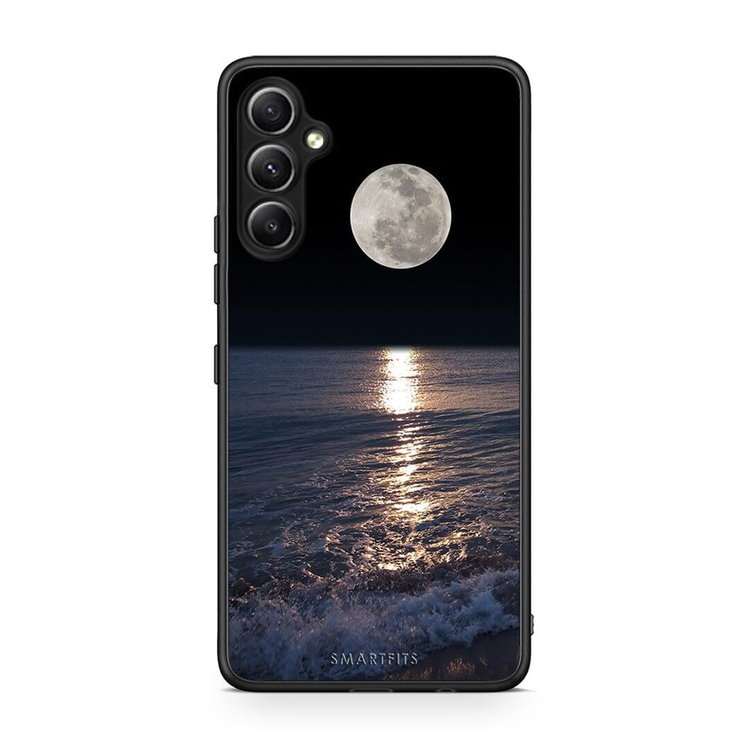 Θήκη Samsung Galaxy A34 Landscape Moon από τη Smartfits με σχέδιο στο πίσω μέρος και μαύρο περίβλημα | Samsung Galaxy A34 Landscape Moon Case with Colorful Back and Black Bezels