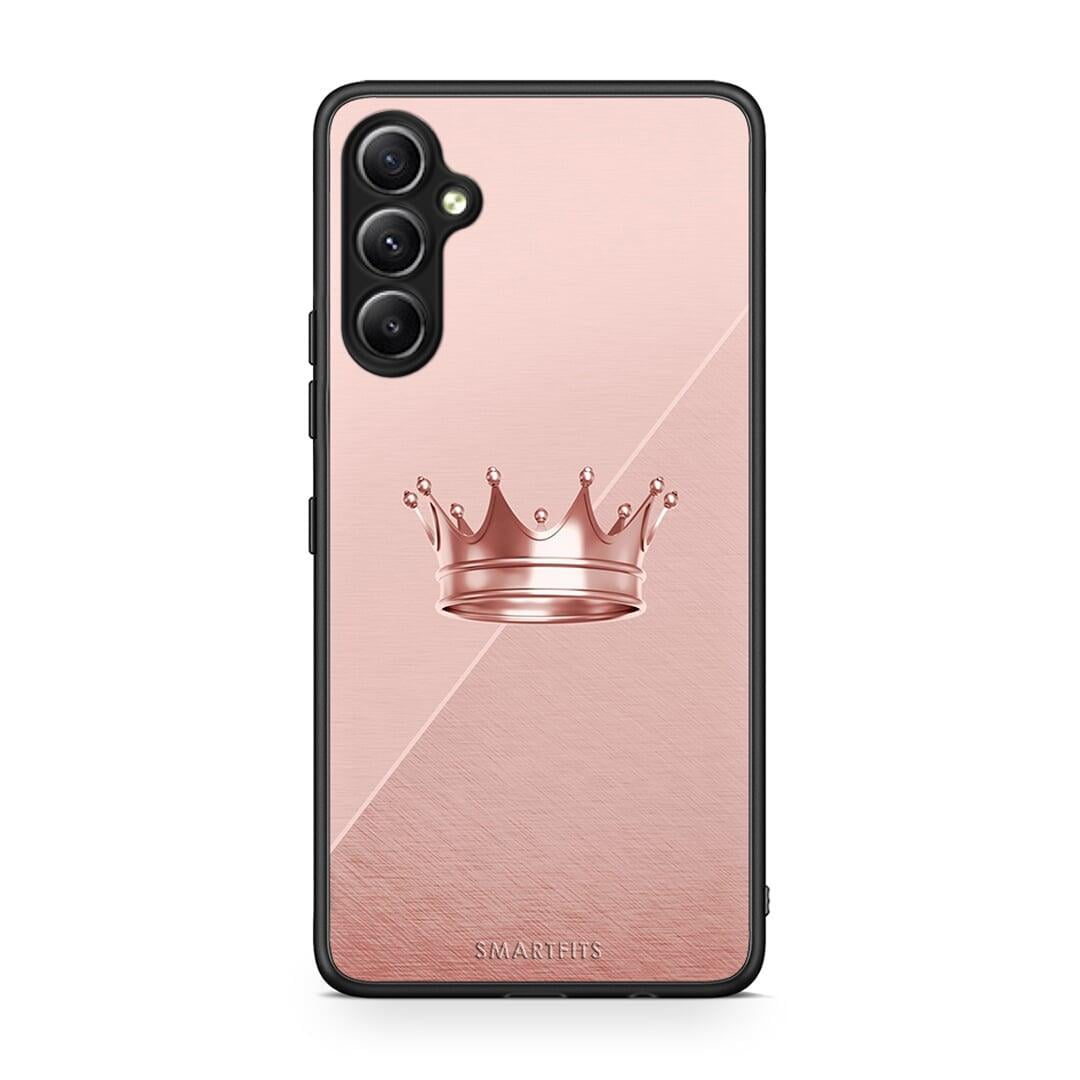 Θήκη Samsung Galaxy A34 Minimal Crown από τη Smartfits με σχέδιο στο πίσω μέρος και μαύρο περίβλημα | Samsung Galaxy A34 Minimal Crown Case with Colorful Back and Black Bezels