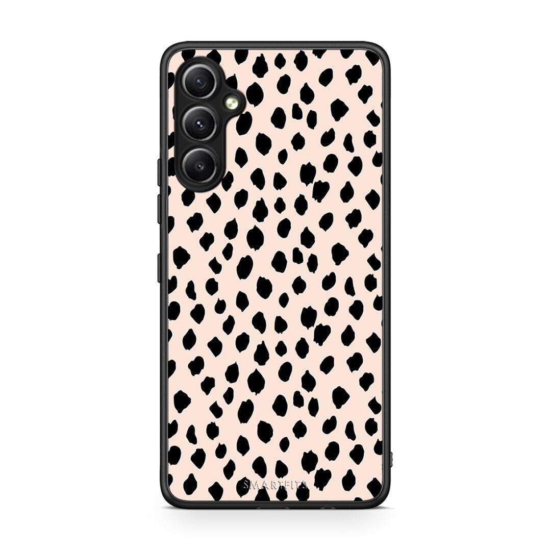 Θήκη Samsung Galaxy A34 New Polka Dots από τη Smartfits με σχέδιο στο πίσω μέρος και μαύρο περίβλημα | Samsung Galaxy A34 New Polka Dots Case with Colorful Back and Black Bezels