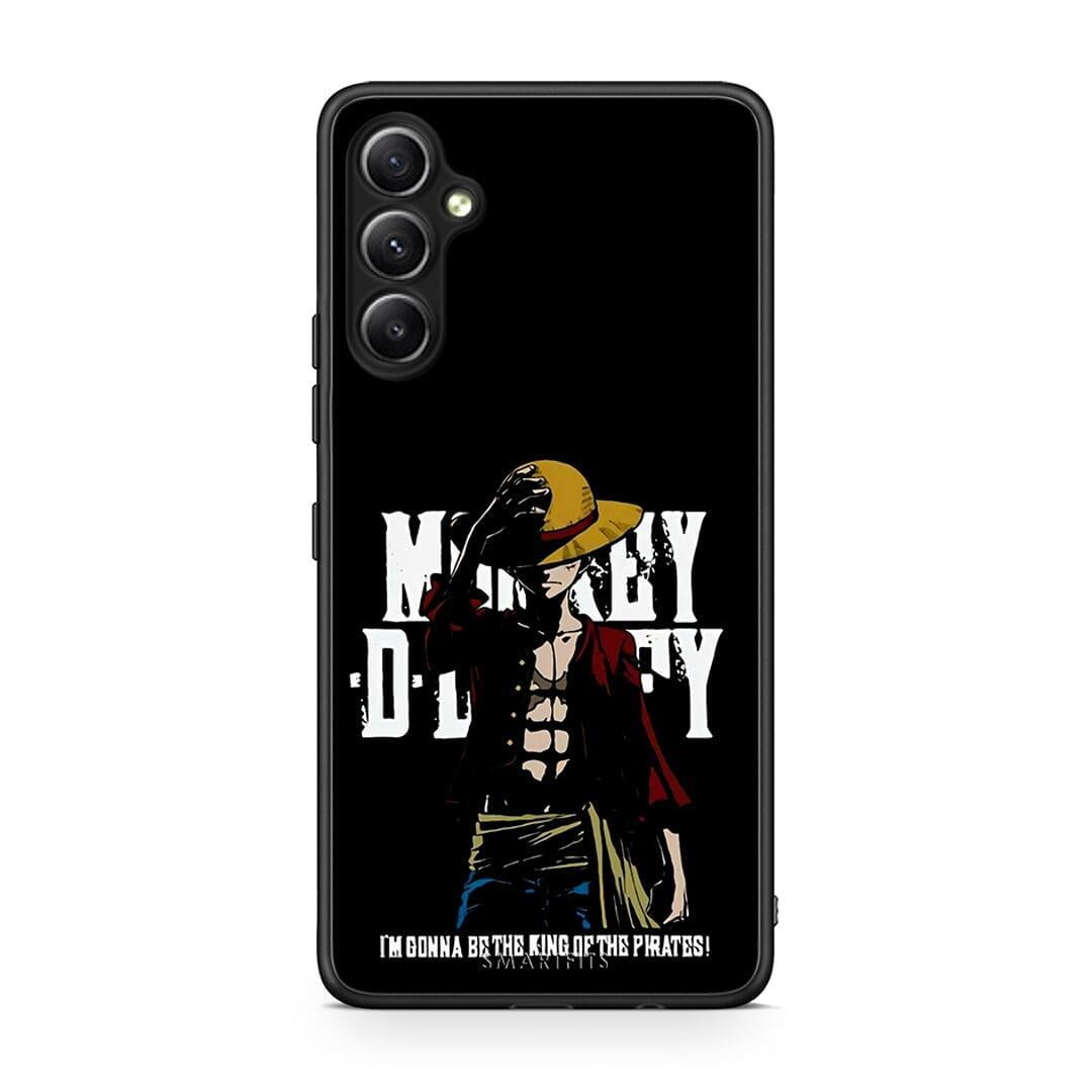 Θήκη Samsung Galaxy A34 Pirate King από τη Smartfits με σχέδιο στο πίσω μέρος και μαύρο περίβλημα | Samsung Galaxy A34 Pirate King Case with Colorful Back and Black Bezels