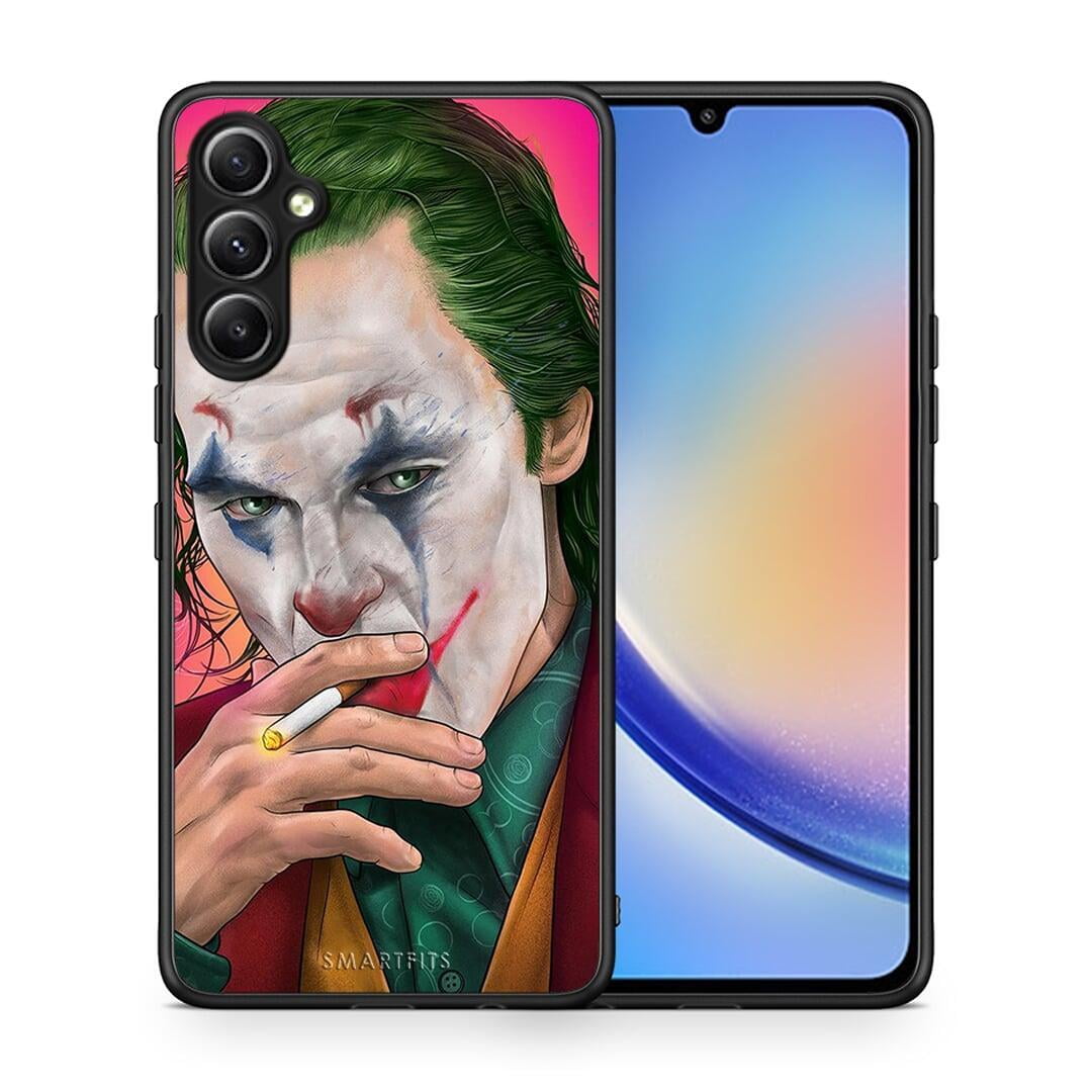 Θήκη Samsung Galaxy A34 PopArt JokesOnU από τη Smartfits με σχέδιο στο πίσω μέρος και μαύρο περίβλημα | Samsung Galaxy A34 PopArt JokesOnU Case with Colorful Back and Black Bezels