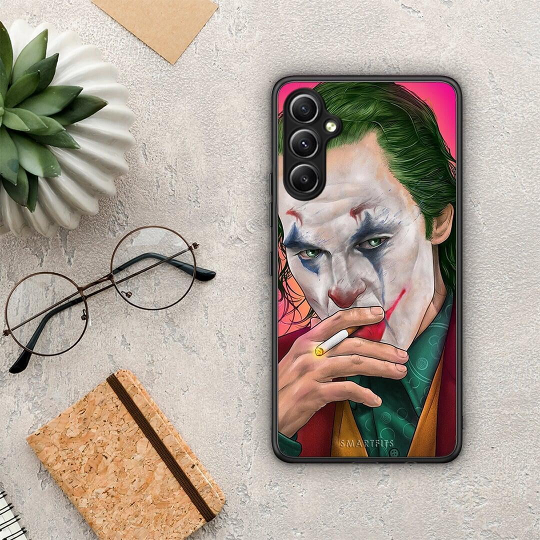 Θήκη Samsung Galaxy A34 PopArt JokesOnU από τη Smartfits με σχέδιο στο πίσω μέρος και μαύρο περίβλημα | Samsung Galaxy A34 PopArt JokesOnU Case with Colorful Back and Black Bezels