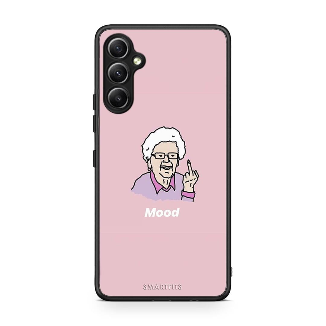 Θήκη Samsung Galaxy A34 PopArt Mood από τη Smartfits με σχέδιο στο πίσω μέρος και μαύρο περίβλημα | Samsung Galaxy A34 PopArt Mood Case with Colorful Back and Black Bezels