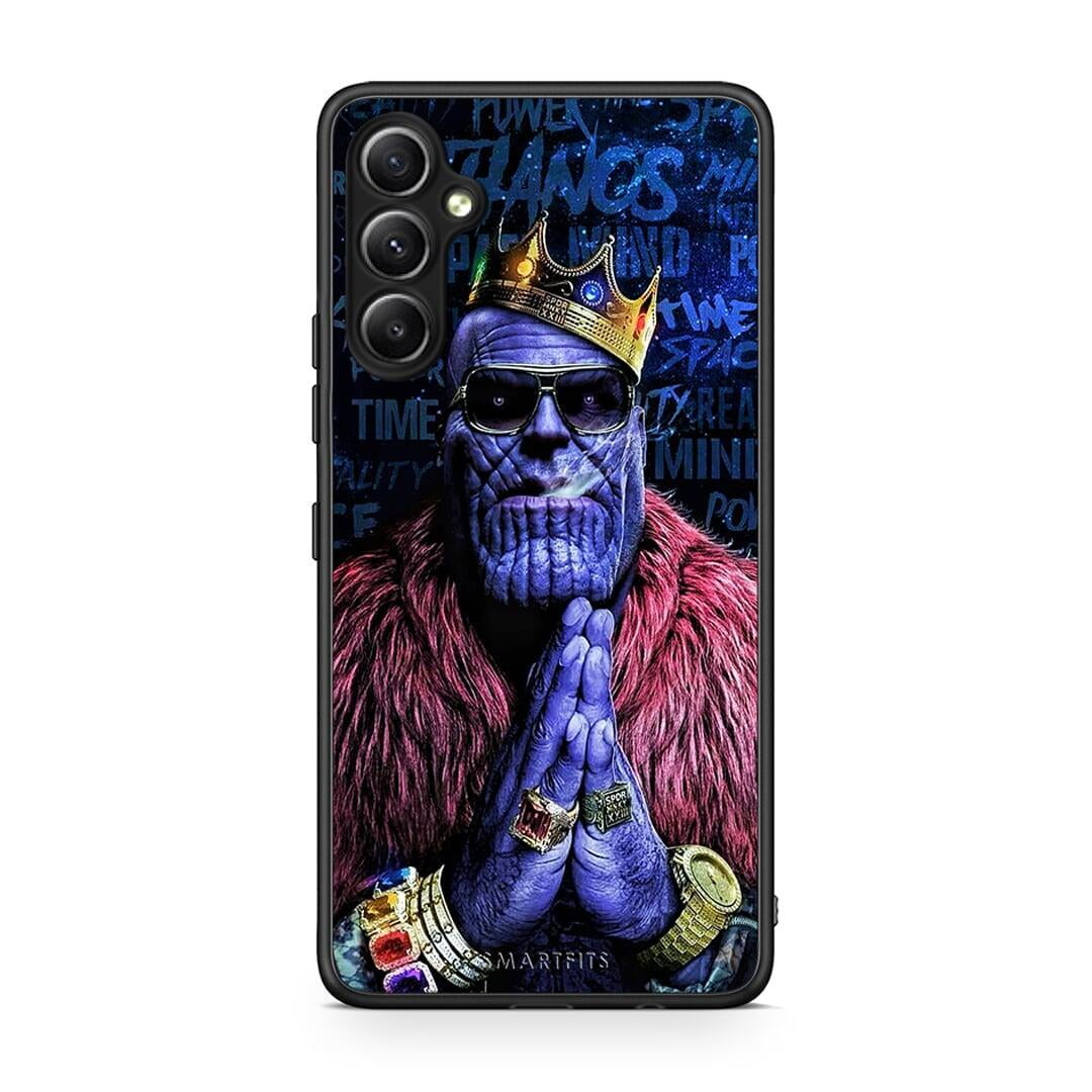 Θήκη Samsung Galaxy A34 PopArt Thanos από τη Smartfits με σχέδιο στο πίσω μέρος και μαύρο περίβλημα | Samsung Galaxy A34 PopArt Thanos Case with Colorful Back and Black Bezels