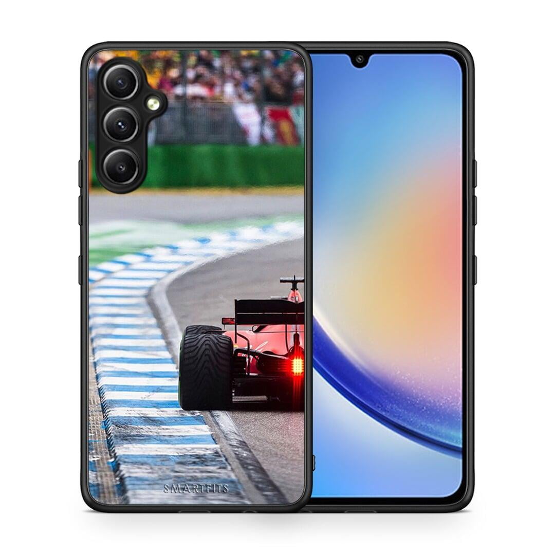 Θήκη Samsung Galaxy A34 Racing Vibes από τη Smartfits με σχέδιο στο πίσω μέρος και μαύρο περίβλημα | Samsung Galaxy A34 Racing Vibes Case with Colorful Back and Black Bezels