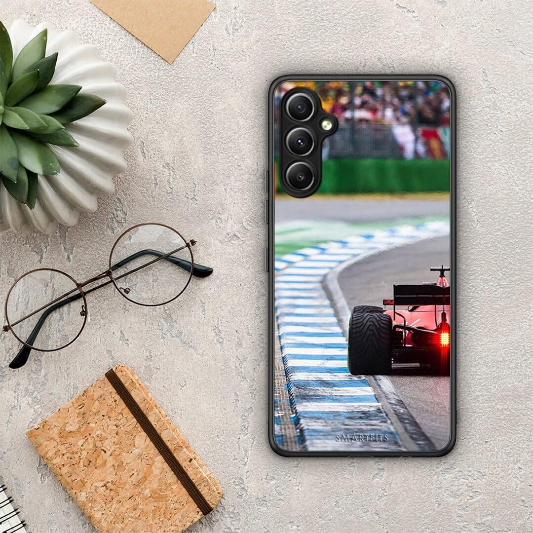 Θήκη Samsung Galaxy A34 Racing Vibes από τη Smartfits με σχέδιο στο πίσω μέρος και μαύρο περίβλημα | Samsung Galaxy A34 Racing Vibes Case with Colorful Back and Black Bezels