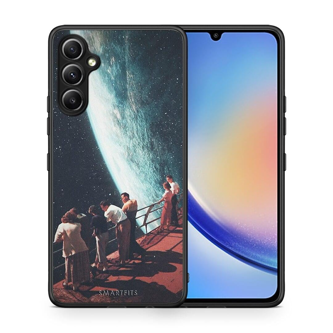 Θήκη Samsung Galaxy A34 Surreal View από τη Smartfits με σχέδιο στο πίσω μέρος και μαύρο περίβλημα | Samsung Galaxy A34 Surreal View Case with Colorful Back and Black Bezels