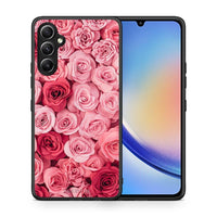 Thumbnail for Θήκη Samsung Galaxy A34 Valentine RoseGarden από τη Smartfits με σχέδιο στο πίσω μέρος και μαύρο περίβλημα | Samsung Galaxy A34 Valentine RoseGarden Case with Colorful Back and Black Bezels