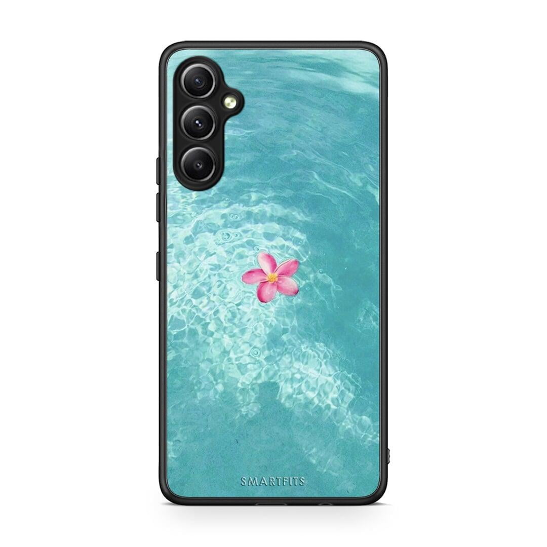 Θήκη Samsung Galaxy A34 Water Flower από τη Smartfits με σχέδιο στο πίσω μέρος και μαύρο περίβλημα | Samsung Galaxy A34 Water Flower Case with Colorful Back and Black Bezels