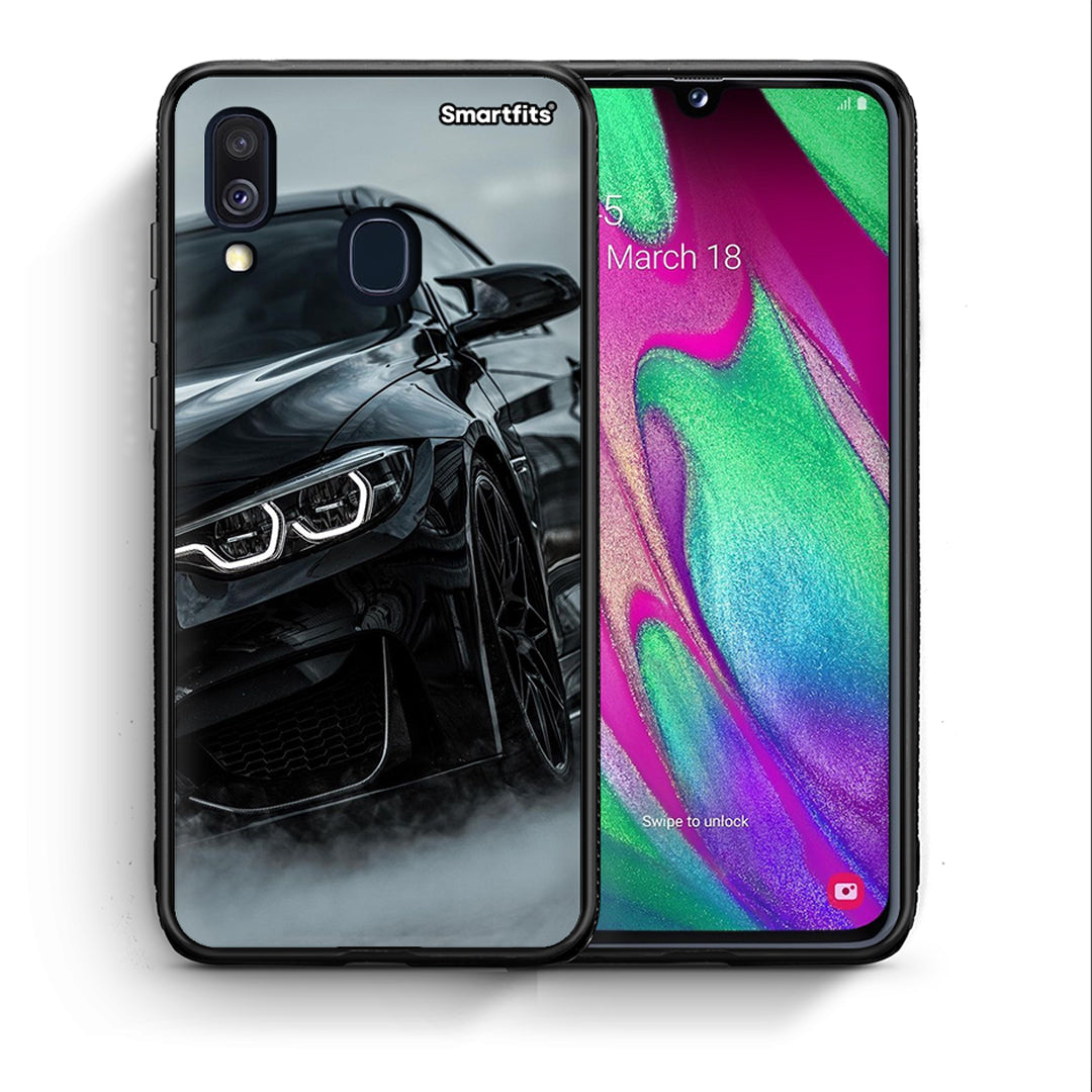 Θήκη Samsung A40 Black BMW από τη Smartfits με σχέδιο στο πίσω μέρος και μαύρο περίβλημα | Samsung A40 Black BMW case with colorful back and black bezels