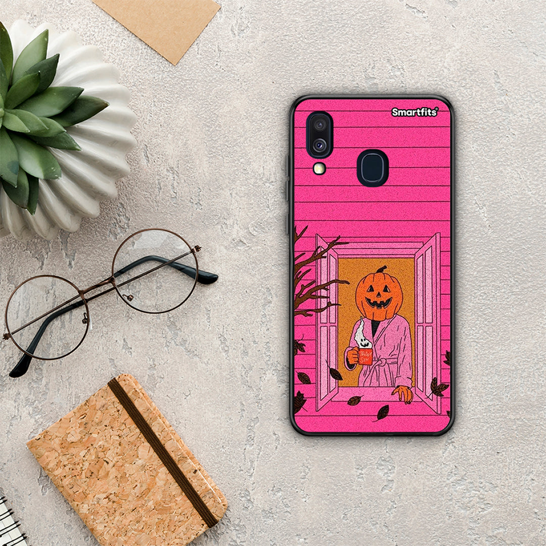 Halloween Pumpkin Lady - Samsung Galaxy A40 case