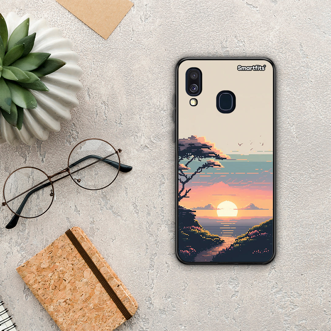 Pixel Sunset - Samsung Galaxy A40 θήκη