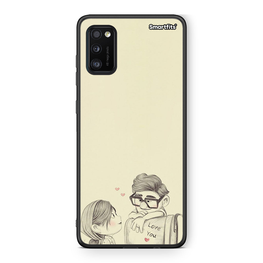 Samsung A41 Carl And Ellie θήκη από τη Smartfits με σχέδιο στο πίσω μέρος και μαύρο περίβλημα | Smartphone case with colorful back and black bezels by Smartfits