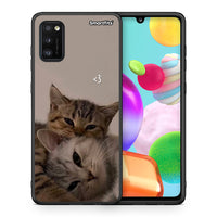Thumbnail for Θήκη Samsung A41 Cats In Love από τη Smartfits με σχέδιο στο πίσω μέρος και μαύρο περίβλημα | Samsung A41 Cats In Love case with colorful back and black bezels