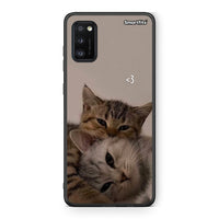 Thumbnail for Samsung A41 Cats In Love Θήκη από τη Smartfits με σχέδιο στο πίσω μέρος και μαύρο περίβλημα | Smartphone case with colorful back and black bezels by Smartfits