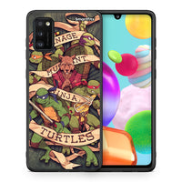 Thumbnail for Θήκη Samsung A41 Ninja Turtles από τη Smartfits με σχέδιο στο πίσω μέρος και μαύρο περίβλημα | Samsung A41 Ninja Turtles case with colorful back and black bezels