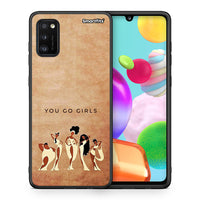 Thumbnail for Θήκη Samsung A41 You Go Girl από τη Smartfits με σχέδιο στο πίσω μέρος και μαύρο περίβλημα | Samsung A41 You Go Girl case with colorful back and black bezels