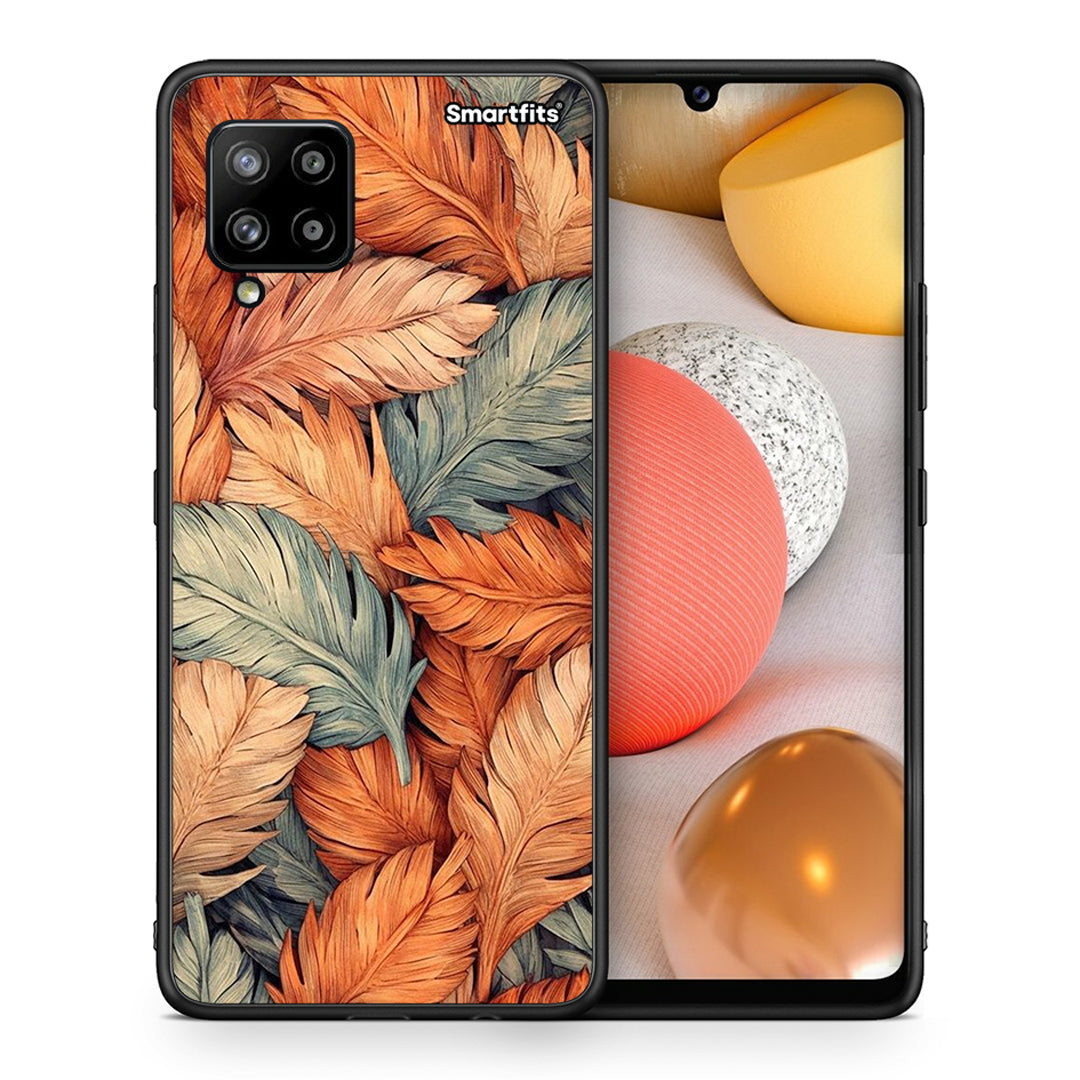 Θήκη Samsung Galaxy A42 Autumn Leaves από τη Smartfits με σχέδιο στο πίσω μέρος και μαύρο περίβλημα | Samsung Galaxy A42 Autumn Leaves case with colorful back and black bezels