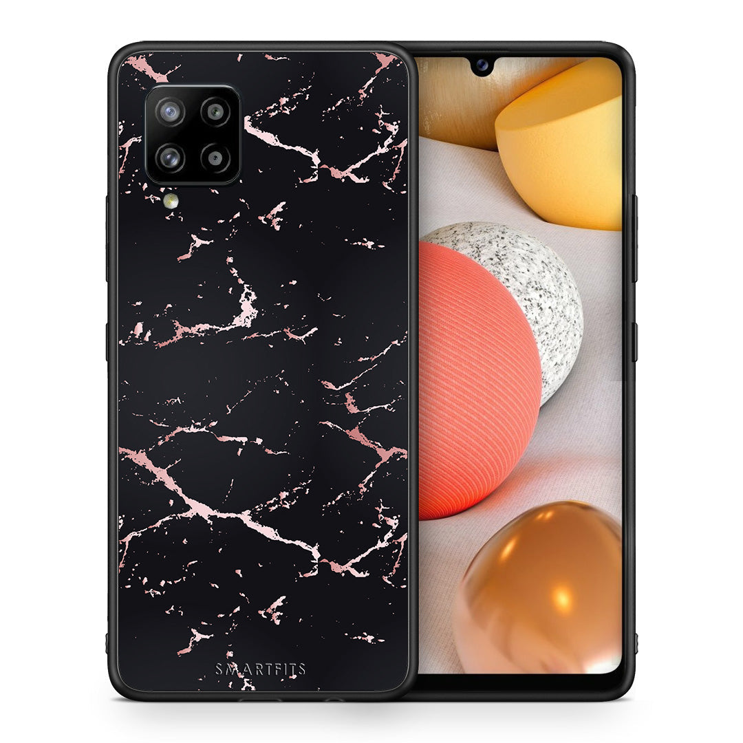 Marble Black Rosegold - Samsung Galaxy A42 case