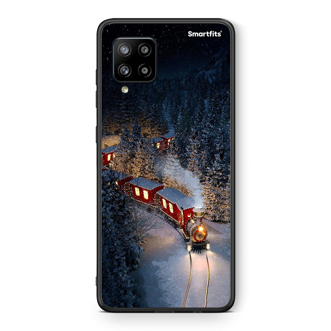 Θήκη Samsung Galaxy A42 Xmas Train από τη Smartfits με σχέδιο στο πίσω μέρος και μαύρο περίβλημα | Samsung Galaxy A42 Xmas Train case with colorful back and black bezels