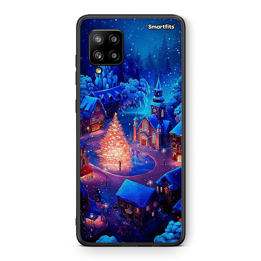 Θήκη Samsung Galaxy A42 Xmas Village από τη Smartfits με σχέδιο στο πίσω μέρος και μαύρο περίβλημα | Samsung Galaxy A42 Xmas Village case with colorful back and black bezels