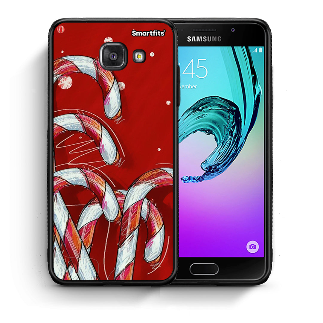 Θήκη Samsung A5 2017 Candy Cane από τη Smartfits με σχέδιο στο πίσω μέρος και μαύρο περίβλημα | Samsung A5 2017 Candy Cane case with colorful back and black bezels