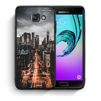 Thumbnail for Θήκη Samsung A5 2017 City Lights από τη Smartfits με σχέδιο στο πίσω μέρος και μαύρο περίβλημα | Samsung A5 2017 City Lights case with colorful back and black bezels