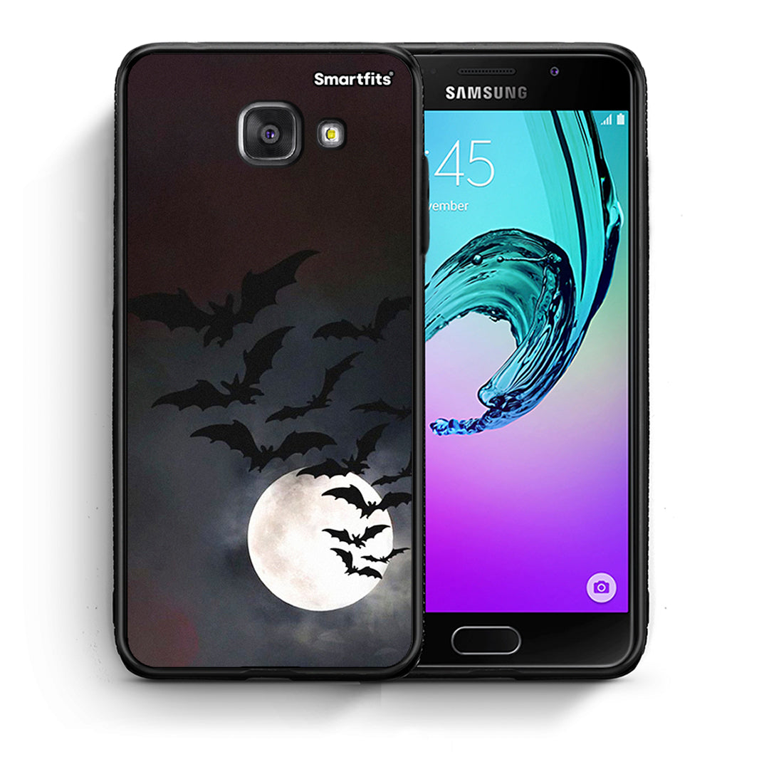 Θήκη Samsung A5 2017 Halloween Bat Night από τη Smartfits με σχέδιο στο πίσω μέρος και μαύρο περίβλημα | Samsung A5 2017 Halloween Bat Night case with colorful back and black bezels