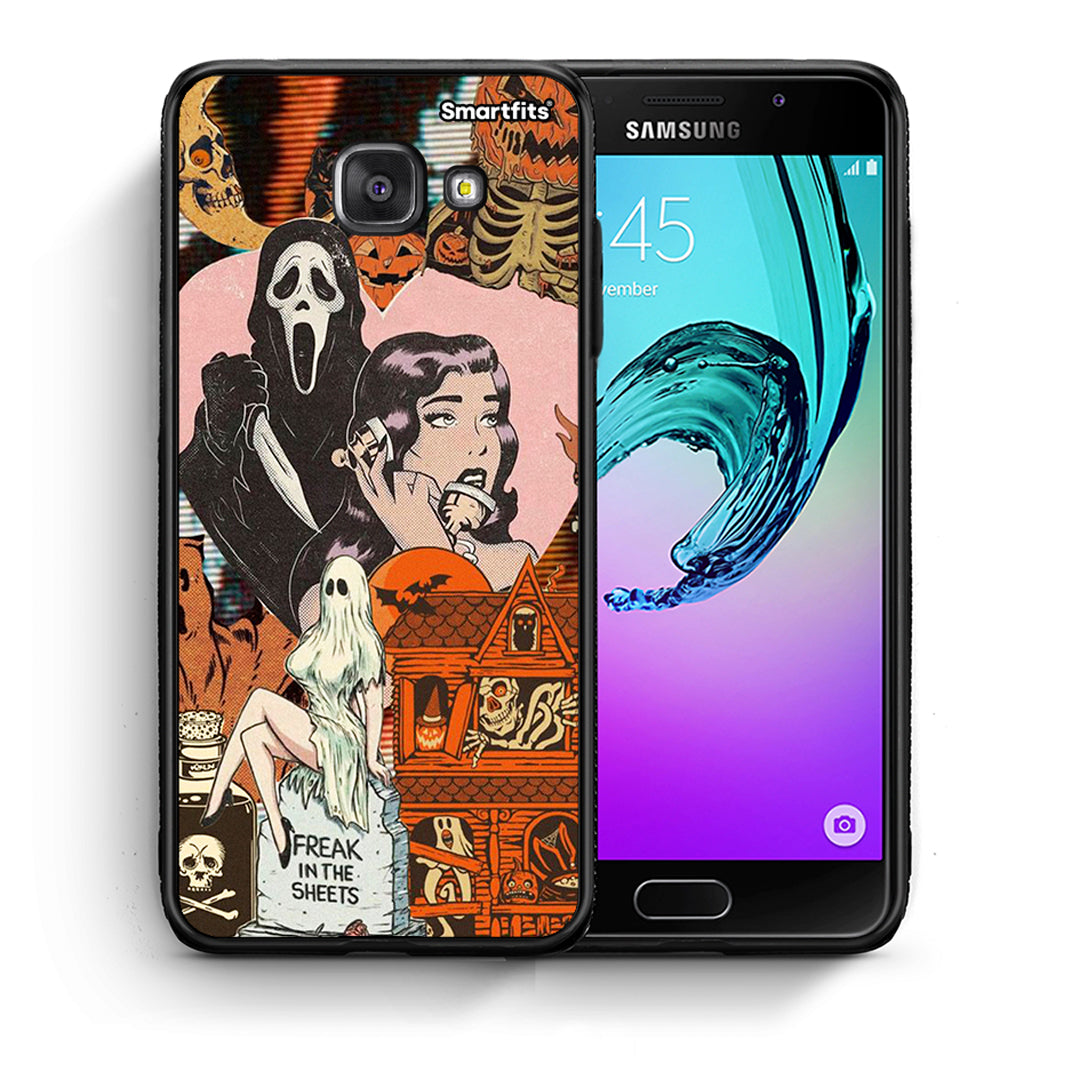 Θήκη Samsung A5 2017 Halloween Collage από τη Smartfits με σχέδιο στο πίσω μέρος και μαύρο περίβλημα | Samsung A5 2017 Halloween Collage case with colorful back and black bezels