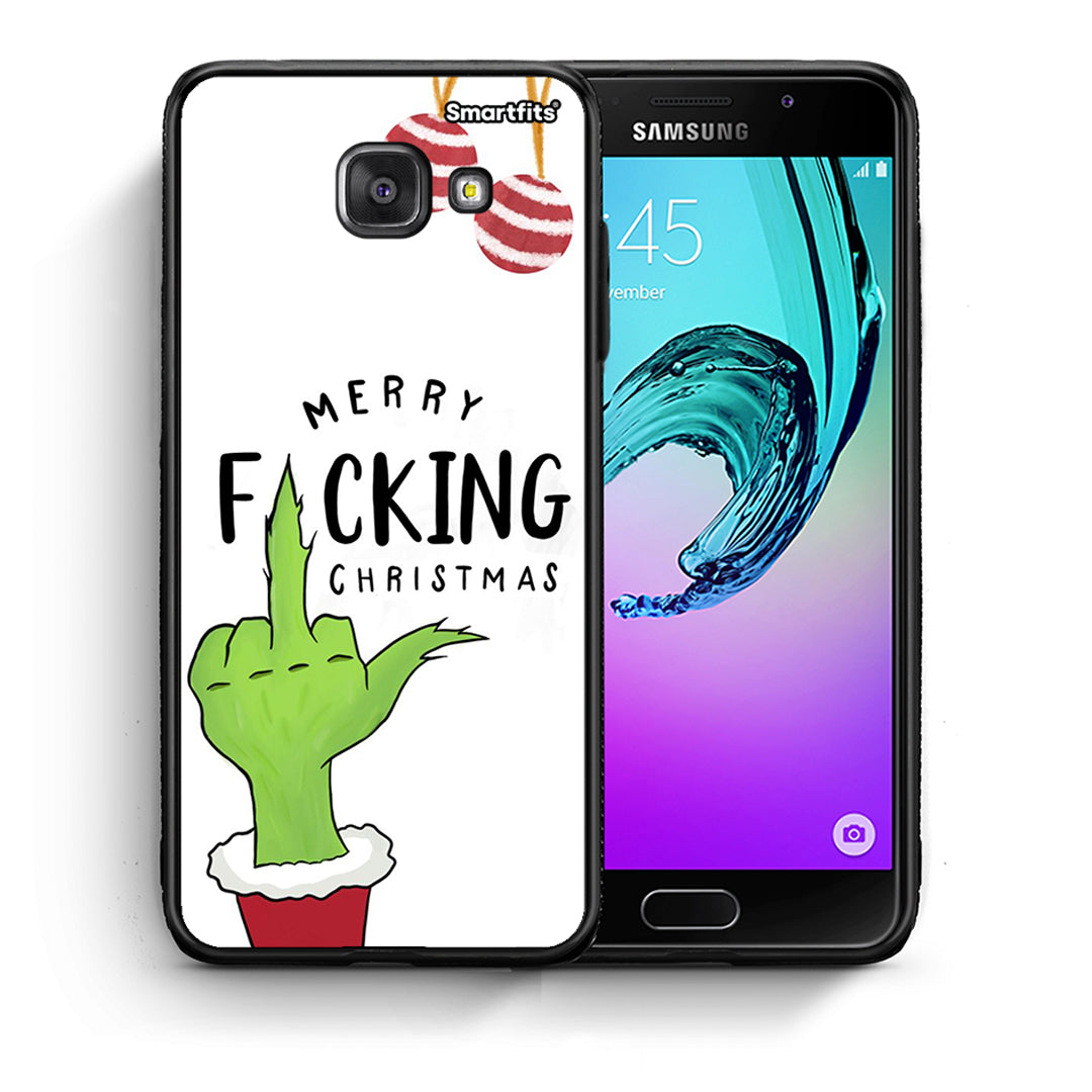 Θήκη Samsung A5 2017 Merry F Xmas από τη Smartfits με σχέδιο στο πίσω μέρος και μαύρο περίβλημα | Samsung A5 2017 Merry F Xmas case with colorful back and black bezels