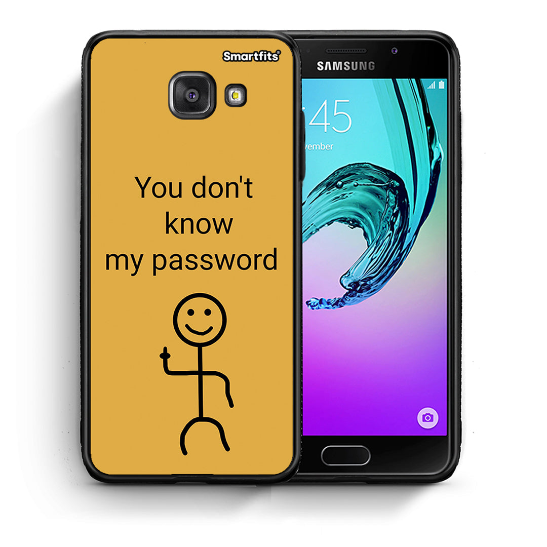 Θήκη Samsung A5 2017 My Password από τη Smartfits με σχέδιο στο πίσω μέρος και μαύρο περίβλημα | Samsung A5 2017 My Password case with colorful back and black bezels
